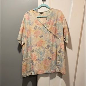 Pre-loved paisley scrub top
